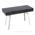 Modern black desk with drawers